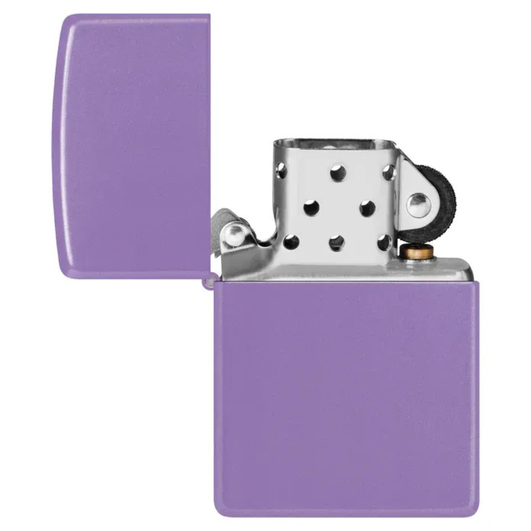 Bật Lửa Zippo Chính Hãng Mỹ Màu Tím Smoky Lavender Matte – Sơn Nhám Cao Cấp, Chống Gió, Vỏ Kim Loại Bền Bỉ