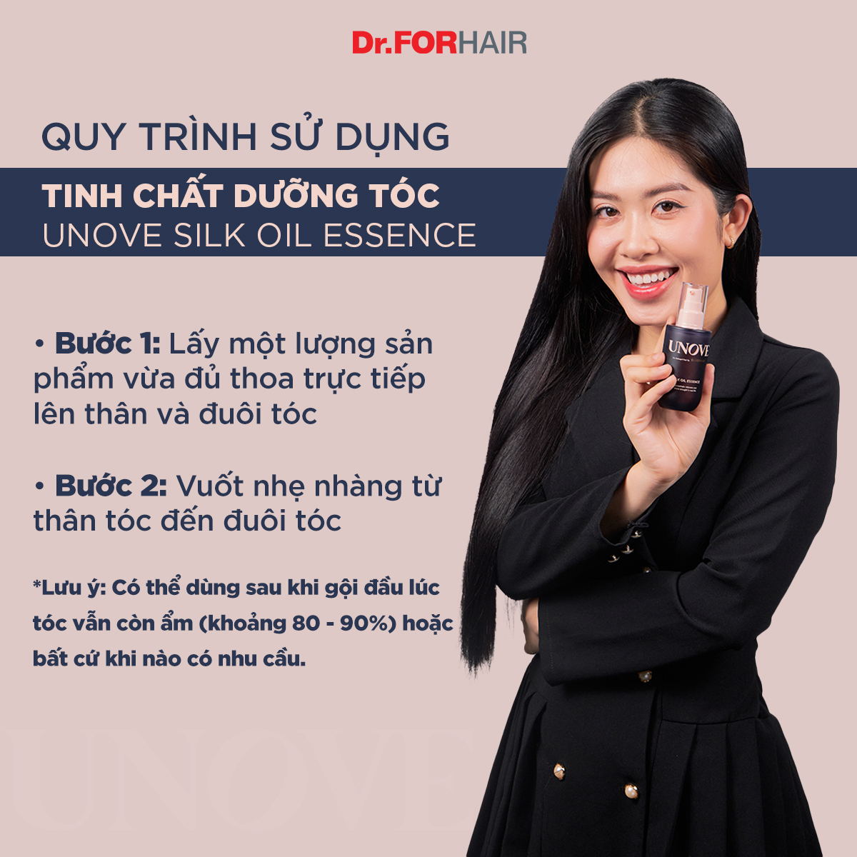 Combo gội xả dưỡng phục hồi tóc hư tổn khô xơ uốn nhuộm Dr.FORHAIR Folligen Silk Shampoo 300ml x Folligen Silk Treatment 300ml x Unove Silk Oil Essence 70ml