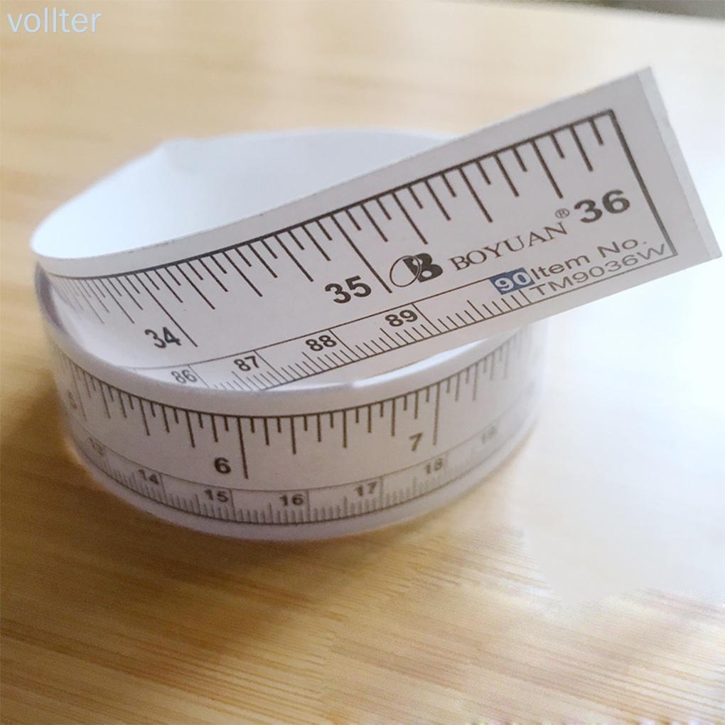 VOLL 5pcs Self Adhesive Measure Tape Metric Inch Measure Tape Sewing Machine Sticker Tool Paper Ruler