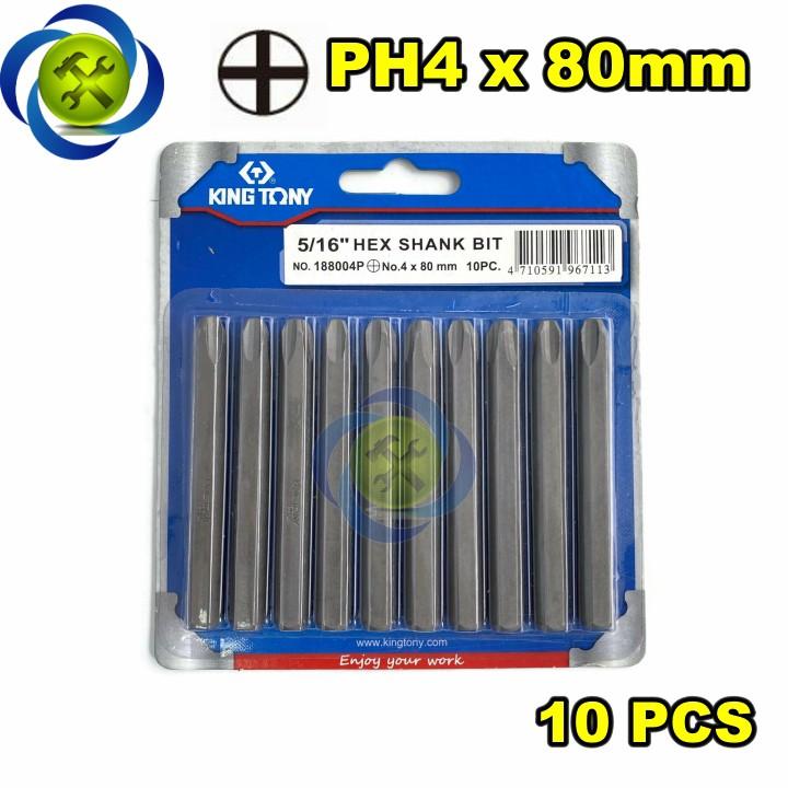 Mũi vít đóng bake PH4 Kingtony 188004P No.4 X 80mm