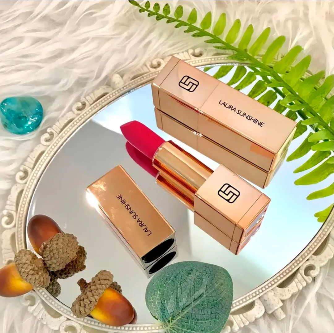 No.12 - Màu hồng ánh tím - Son lì siêu mịn cao cấp Hàn Quốc - Golden Velvet Lipstick - Laura Sunshine - Nhật Kim Anh