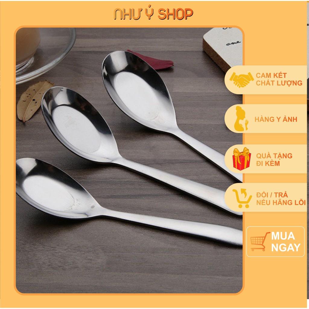 Bộ 3Thìa ăn phở/súp Inox 304 cao cấp bóng loáng
