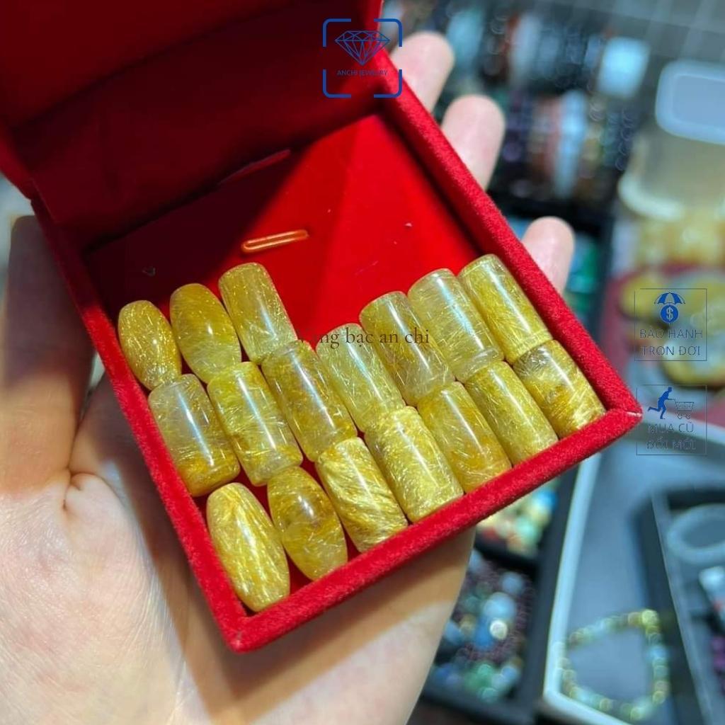 Lu thống tóc vàng mix vòng tay - chất trong - tóc dày - sợi đều - không ruồi, trang sức Anchi