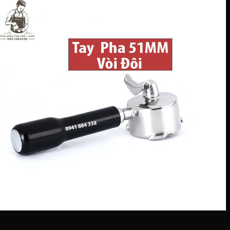 Tay Pha Cà Phê 51MM Cán Nhựa – Portafilter double 51MM – DELONGHI