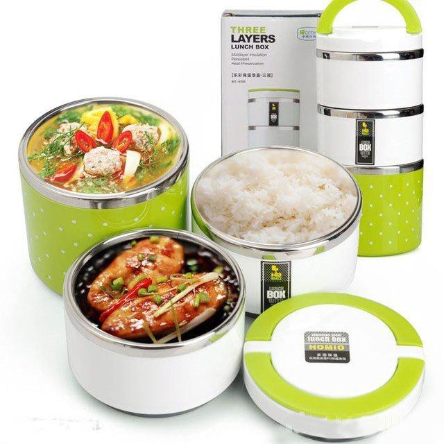 Camen 3 Ngăn Chấm Bi Inox Cao Cấp - Free Ship Toàn Quốc