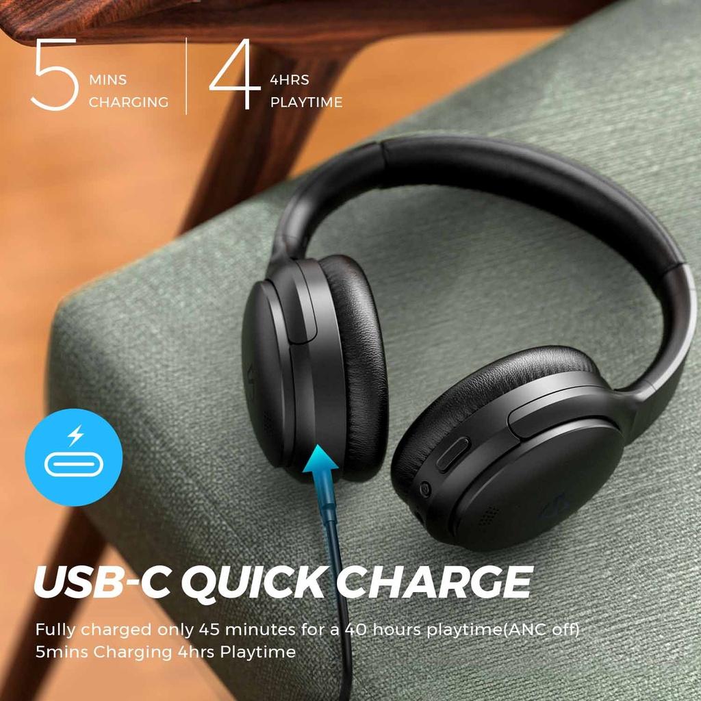 Tai nghe Chụp tai Bluetooth SOUNDPEATS A6 - Hàng chính hãng