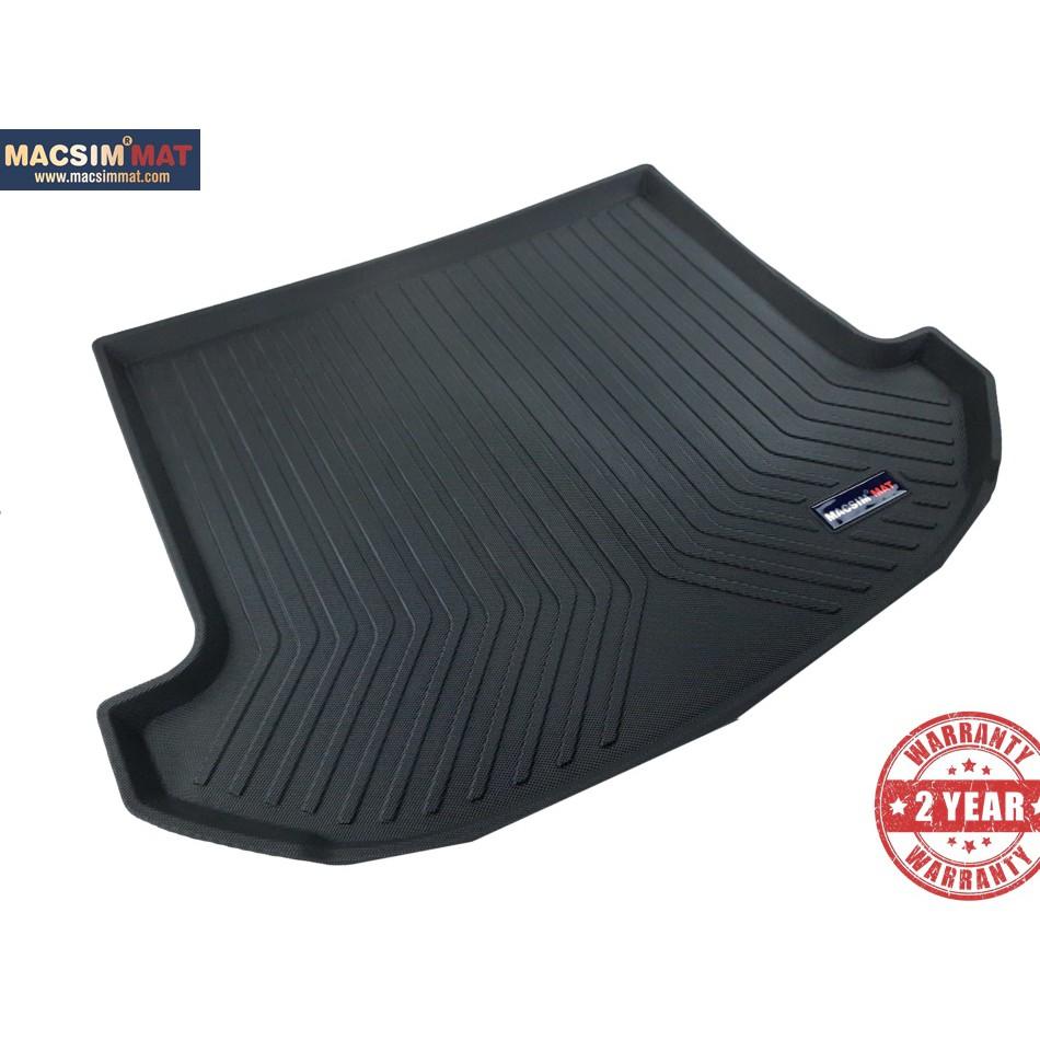 Thảm lót cốp xe ô tô Hyundai Santafe 5 chỗ 2015-2018 nhãn hiệu Macsim chất liệu TPV cao cấp màu đen