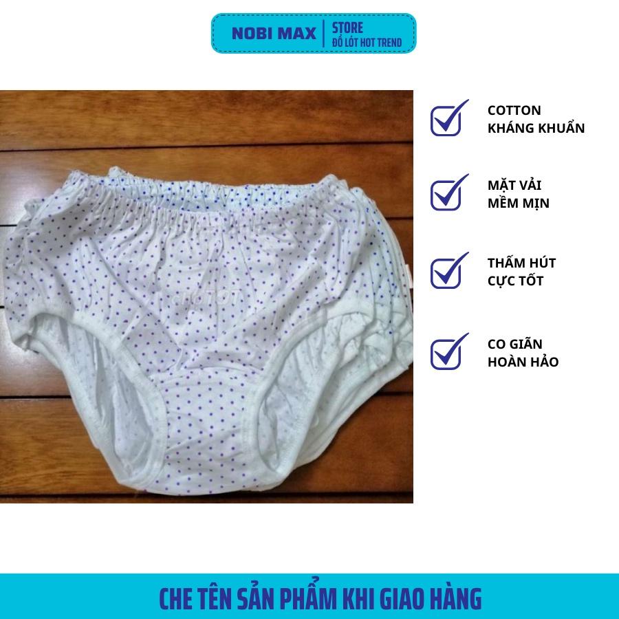 Quần Lót Nữ Cho Người Già Người Béo Mập, quần lót kháng Khuẩn thoáng mát Cạp Cao 60kg -&gt; 90kg - Nobimax TSDL163