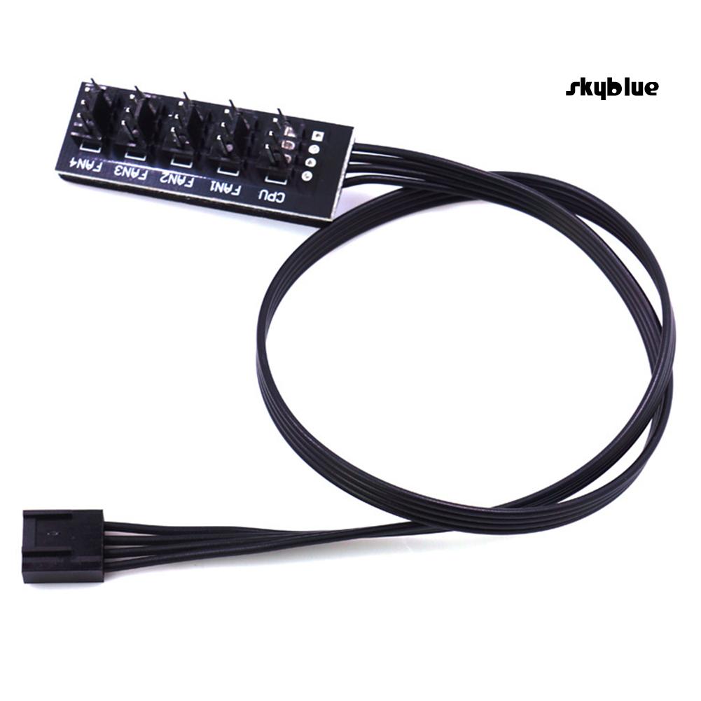 Cáp Chia Quạt Tản Nhiệt Cpu 5 Chiều 4pin