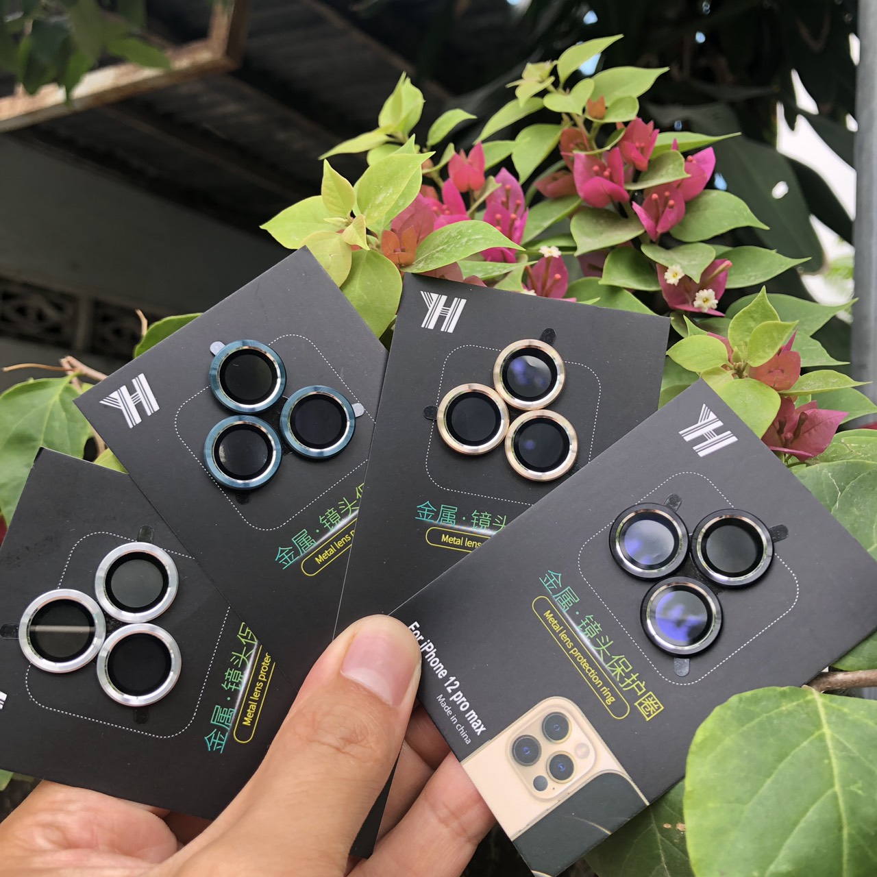 Vòng Bảo Vệ Camera Dành Cho IPhone 12Pro - 12Pro Max (Bộ 3 Vòng) - Chống Bụi, Hạn chế vân tay & Mờ Camera - Bảo Vệ Toàn Diện