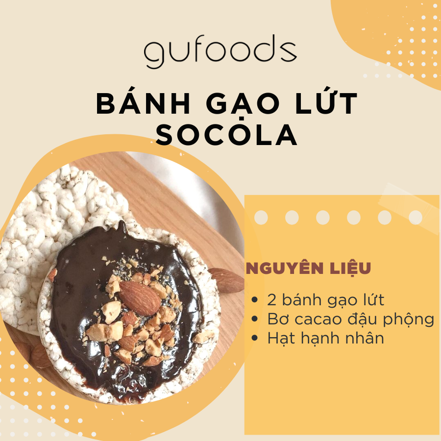 Bánh gạo lứt superfoods GUfoods - Mix siêu hạt chia + diêm mạch + yến mạch - Ăn kiêng, Tập gym, Thực dưỡng, Eat clean