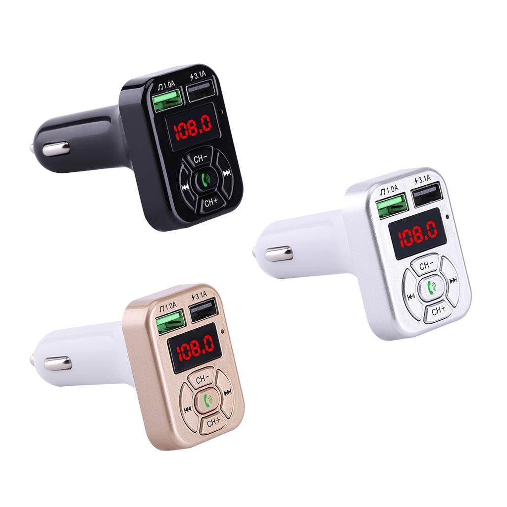Bluetooth Car Charger 3.1A Fast Charge Card FM Car Bluetooth MP3 Transmitter