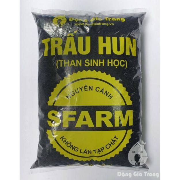 Trấu Hun Nguyên Cánh Sfarm bao 20dm3 khoảng 1.5kg