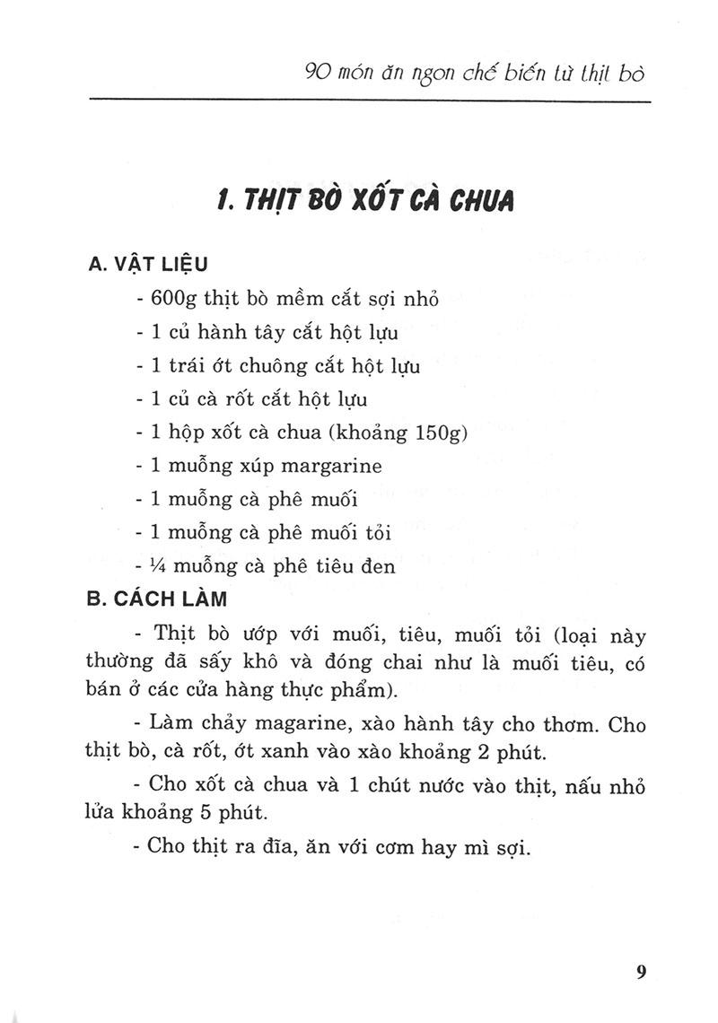 90 Món Ăn Ngon Chế Biến Từ Thịt Bò