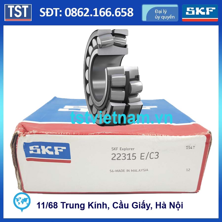 Vòng bi bạc đạn SKF 22315 E/C3