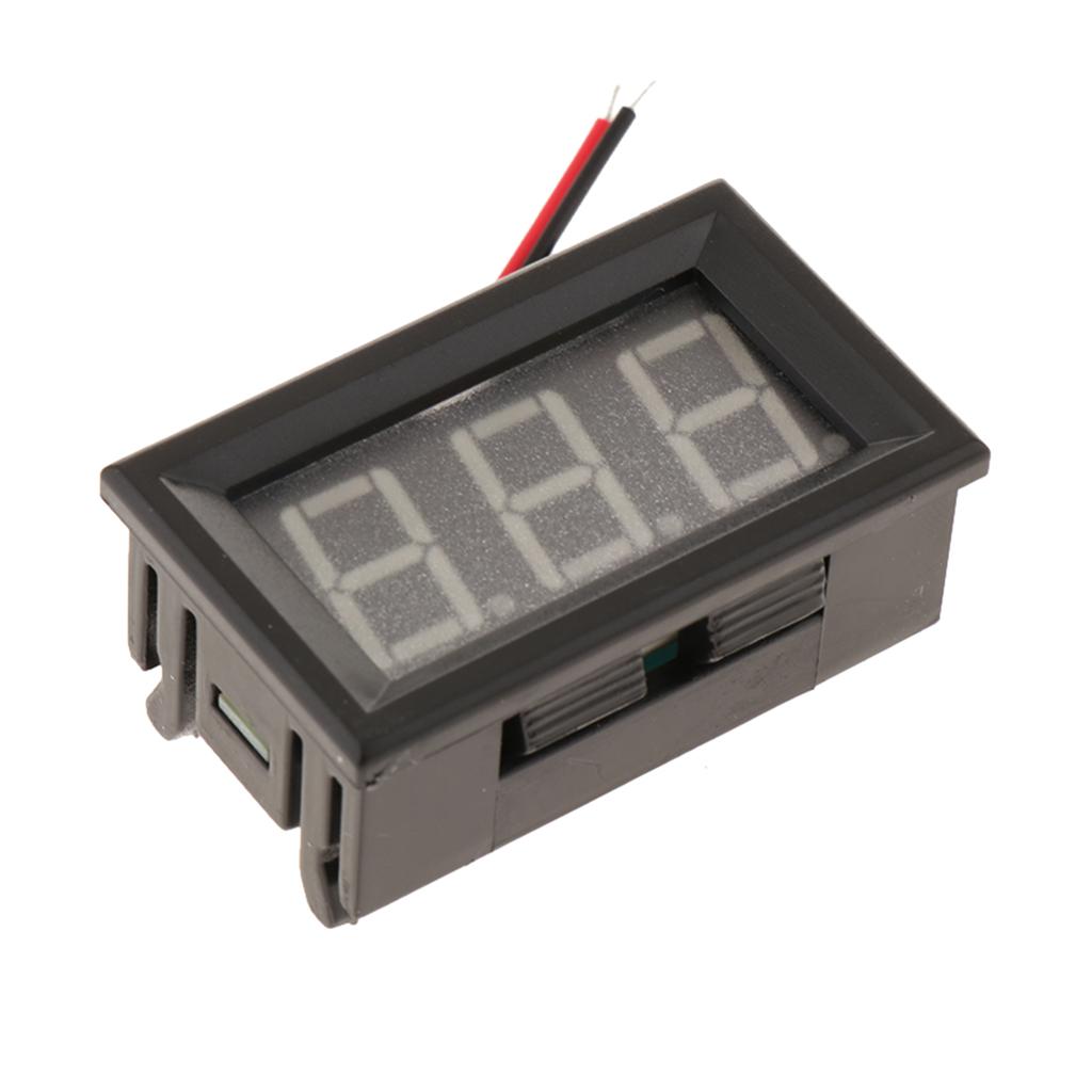 Mini DC 3.5-30V Voltmeter LED Panel 3-Digital Display Voltage Meter 2-wire