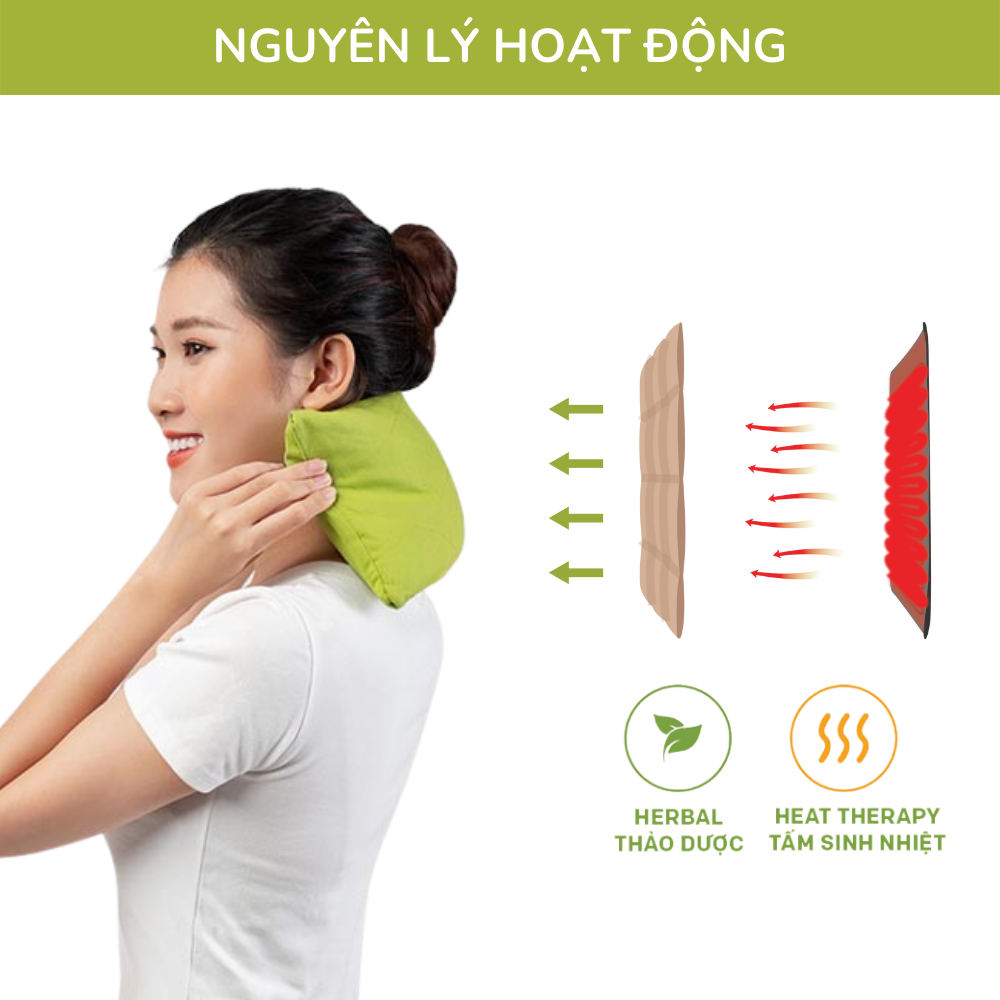 Gối thảo dược chườm nóng lạnh - Đa năng