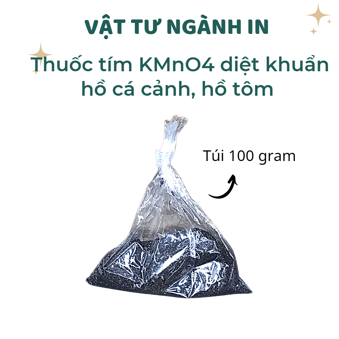 Thuốc tím KMnO4 diệt khuẩn hồ cá cảnh, hồ tôm