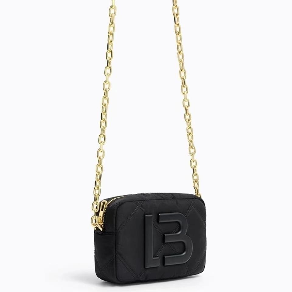 Nắp Bật Nhỏ Đeo Chéo Túi Nylon Túi Messenger Cho Nữ Unisex Dây Xích PU Túi Tote Nhà Thiết Kế Cầm Tay Đeo Vai Nữ Chữ Ví