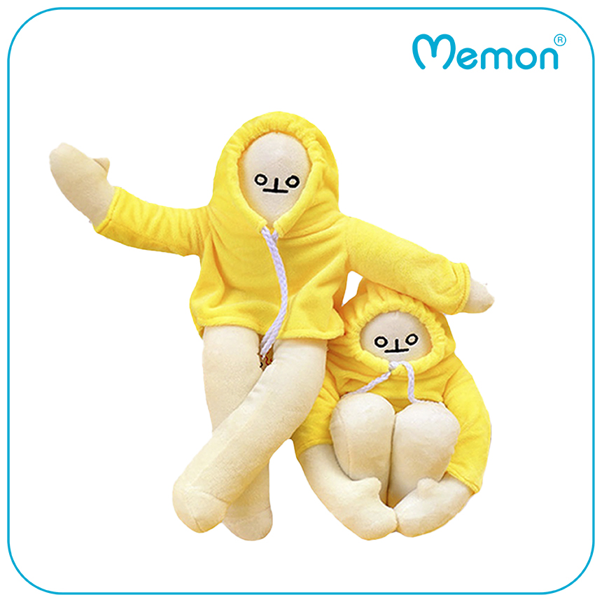 Gấu Bông Banana Man - Người Chuối Nhồi Bông Trầm Cảm Đáng Yêu Cao Cấp Memon