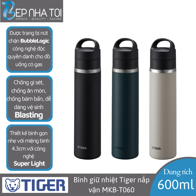 Bình Giữ Nhiệt Tiger Nắp Vặn MKB-T048 [480ml] - Hàng Chính Hãng
