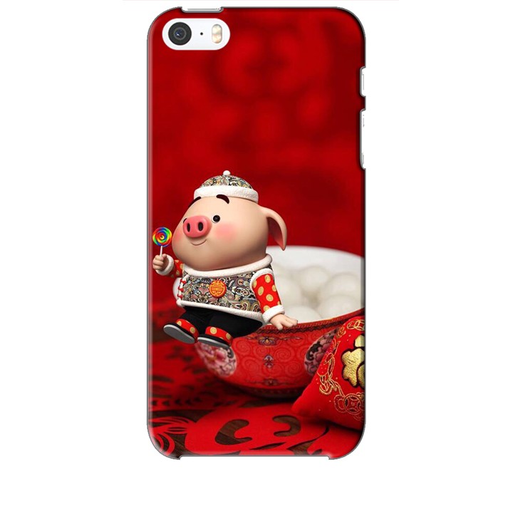 Ốp lưng dành cho điện thoại IPHONE 5 Heo Ăn Kẹo