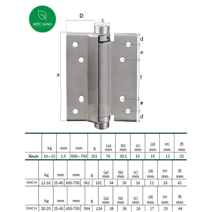 Bản lề 2 chiều, bản lề quầy lễ tân (Bộ 2 chiếc)