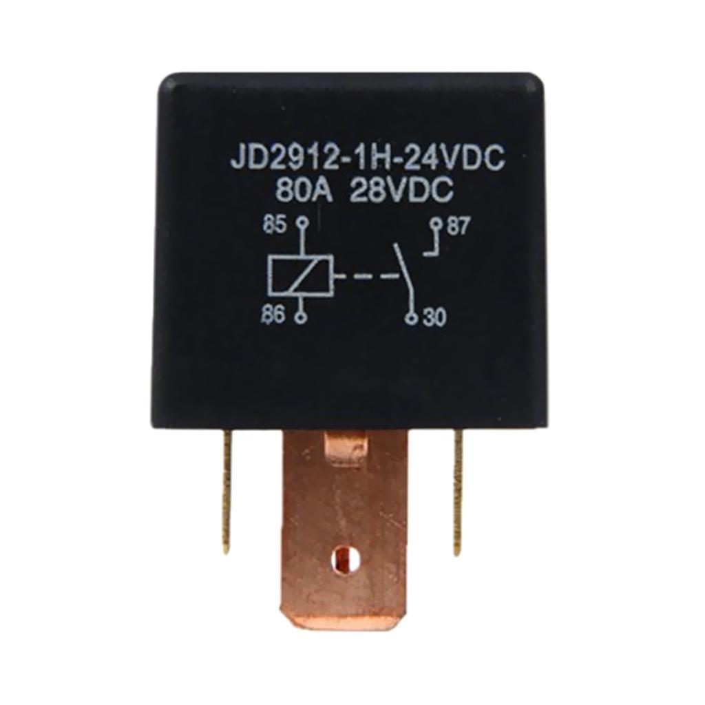 2 Pieces JD2912-1H-24VDC Car DC28V 80A 4Pin Changeover Switch SPDT Relays