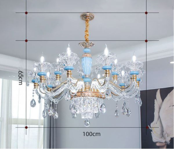 Đèn chùm HELGA phong cách sang trọng, hiện đại 15 tay - kèm bóng LED