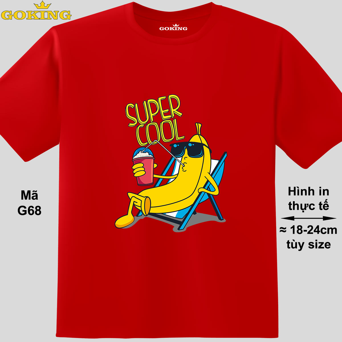 SUPER COOL, mã G68. Áo thun hàng hiệu Goking, form unisex cho nam nữ, trẻ em, bé trai gái. Áo phông in đẹp, quà tặng cao cấp cho gia đình, cặp đôi, doanh nghiệp, hội nhóm