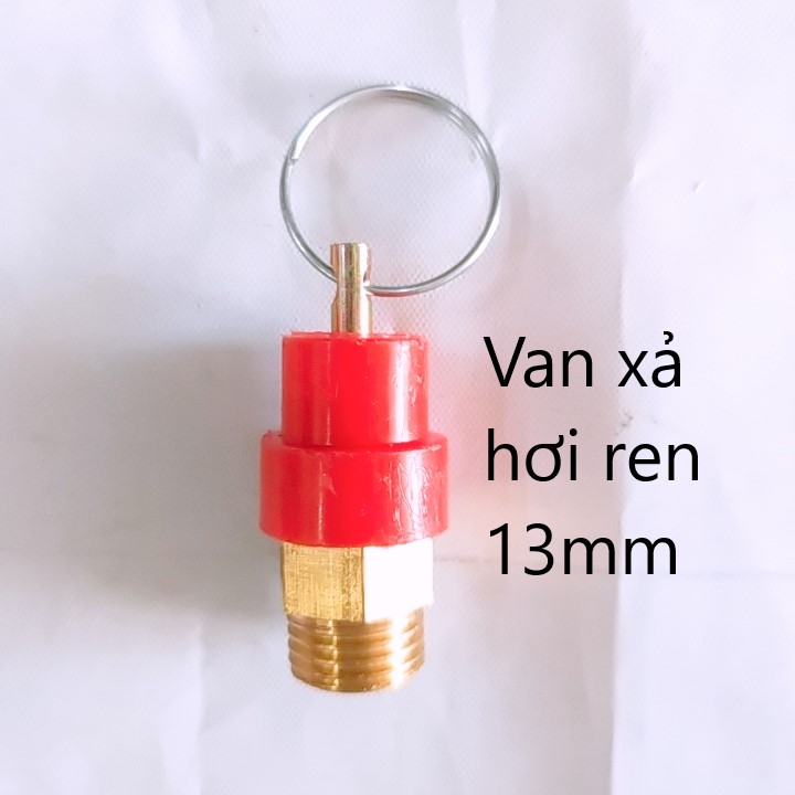 Van an toàn máy nén khí - van xả áp máy hơi ren 13mm