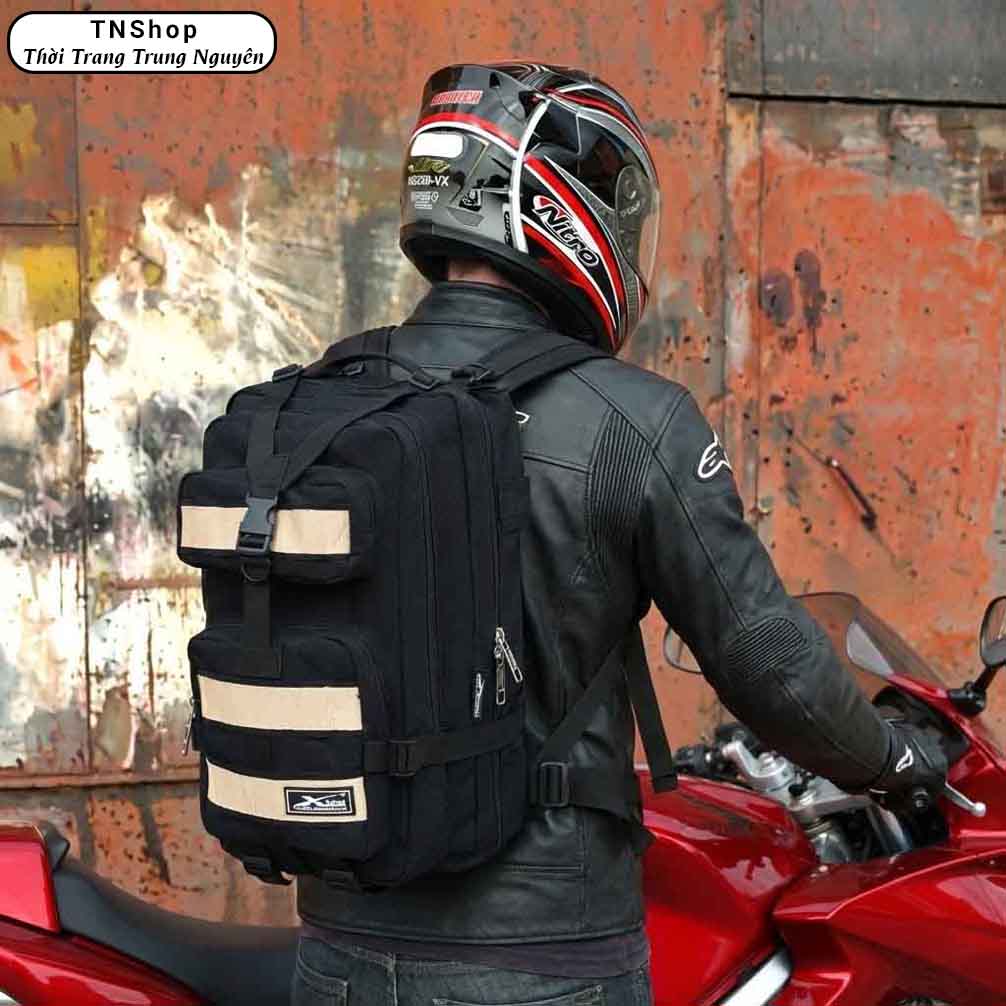 Balo Du Lịch Xbags Hike XB 1003 - Balo Phượt Chuyên Dụng Cỡ Lớn, Vải Chống Nước Bền Bỉ, Có Đệm Lưng Trợ Lực, Nhiều Ngăn Tiện Lợi