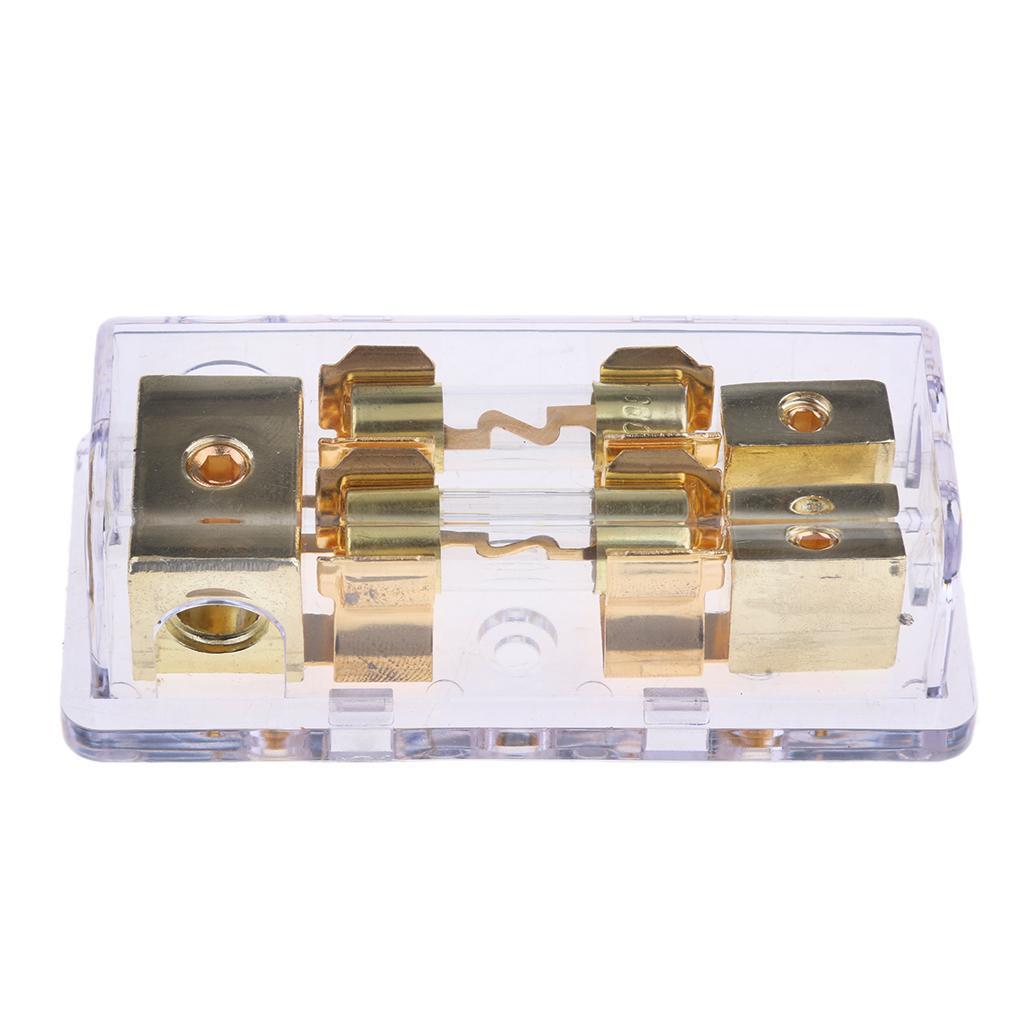 Durable 60A Car Audio Fuse Block Distribution Holder Gold FH-004Car