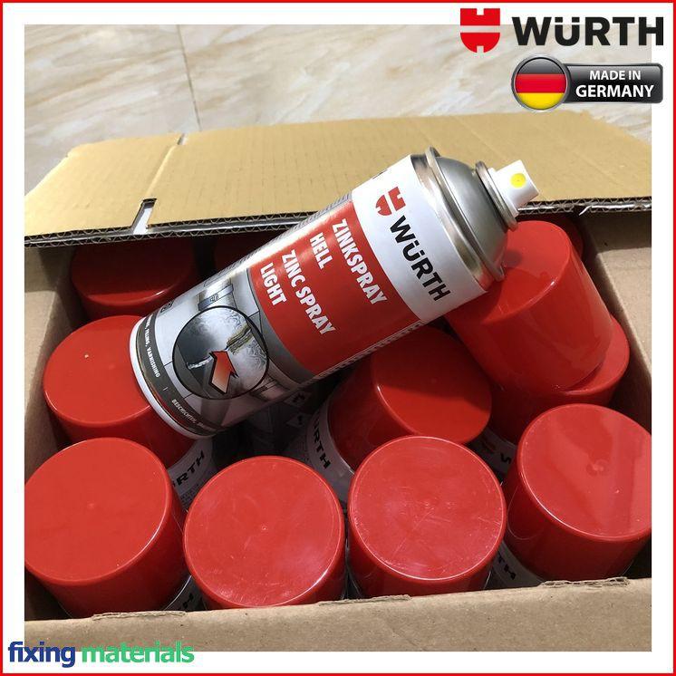 Chai xịt mạ kẽm chống gỉ sét chuyên dụng cao cấp Wurth ZINC SPRAY-400ml