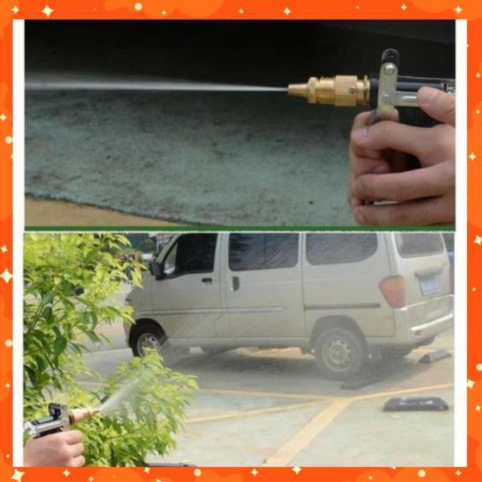 Bộ dây vòi xịt nước tưới cây rửa xe,tăng áp 3 lần, loại 3-5m 206846