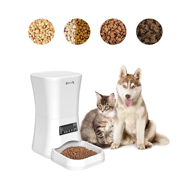 Máy cho mèo ăn tự động, dung tích lớn 11L, cài đặt 3 bữa ăn cơ bản, sử dụng cả 2 nguồn điện cả dây cắm và pin - GD460