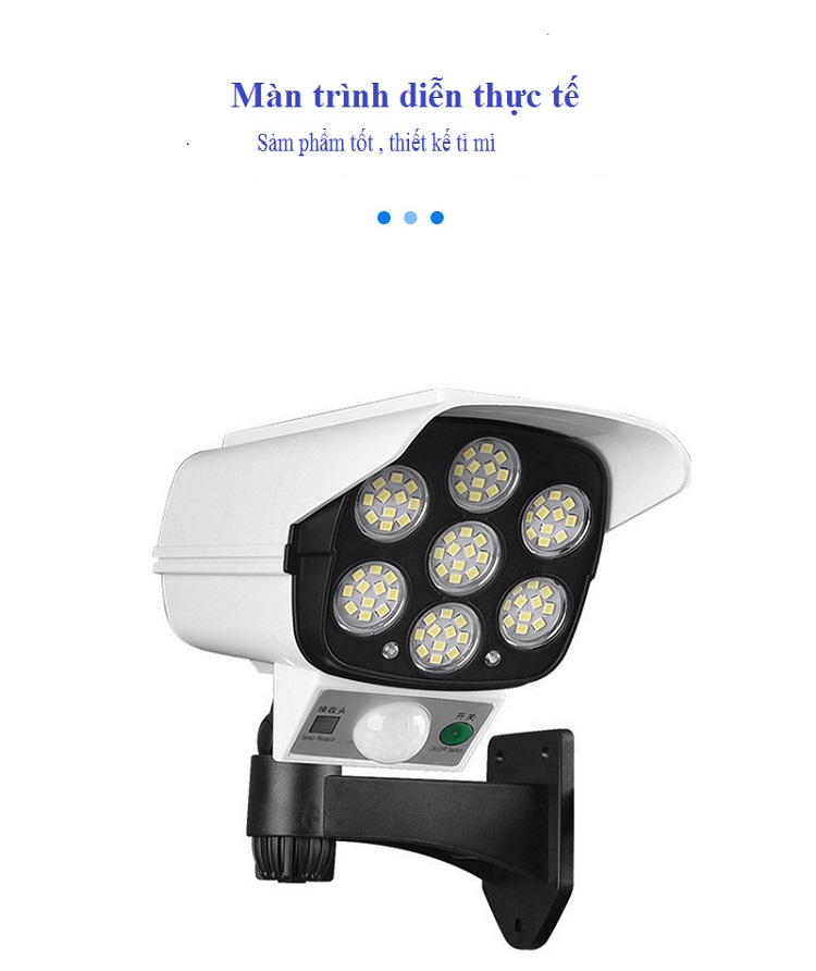 Đèn Led Dùng Pin Năng Lượng Mặt Trời Cảm ứng Mô Hình camera Chống Trộm HD-03