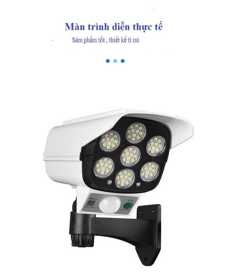 Đèn LED Cảm ứng Mô hình camera chống trộm dùng pin năng lượng mặt trời AT-02