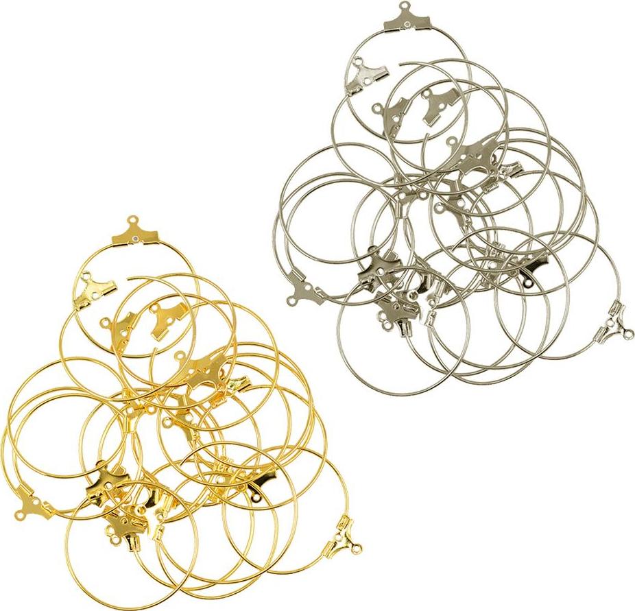 40 chiếc Chiếu Trúc Hạt Vòng Vòng Bông Tai Tai Dây Trang Sức Làm Cho Những Phát Hiện TỰ LÀM Bằng Đồng