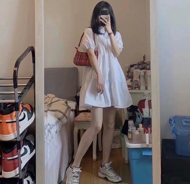 Đầm babydoll trắng