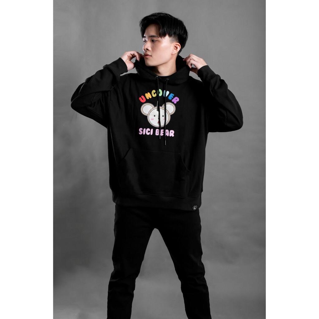Áo Hoodie Nỉ Bông in UNCOVER MOKEY Form Rộng Unisex Nam Nữ Couple Ulzzang KUN