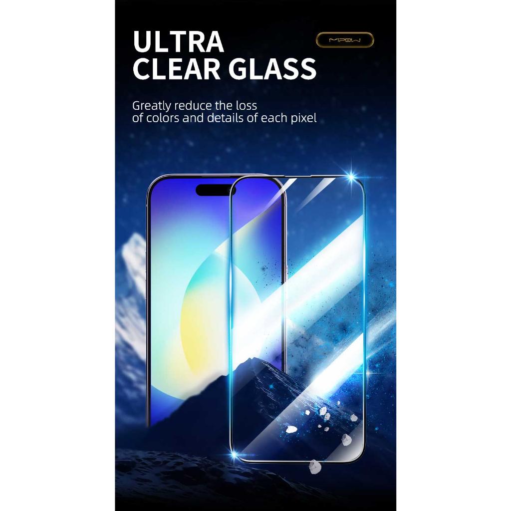 Kính cường lực MIPOW KINGBULL 2.5D HD Premium Silk cho iPhone 15 Series - Hàng chính hãng