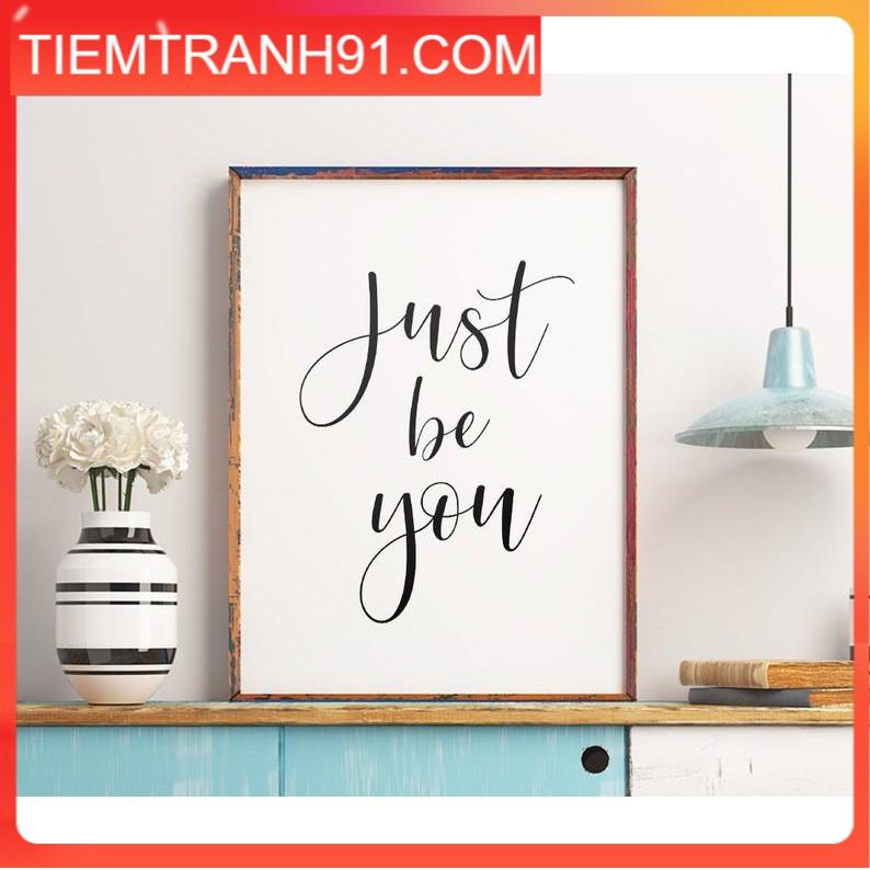 Tranh in cao cấp | Typography-Just Be You 123 , tranh canvas giá rẻ