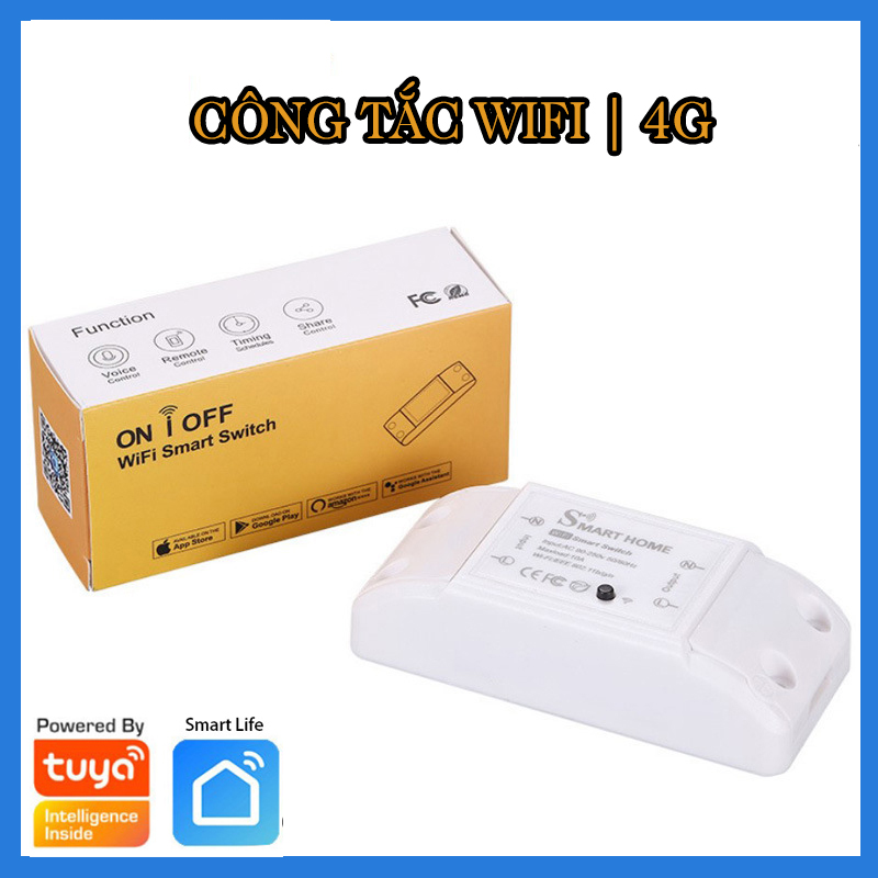 Công Tắc Điều Khiển Từ Xa, Bật Tắt Qua Điện Thoại (Wifi | 4G)