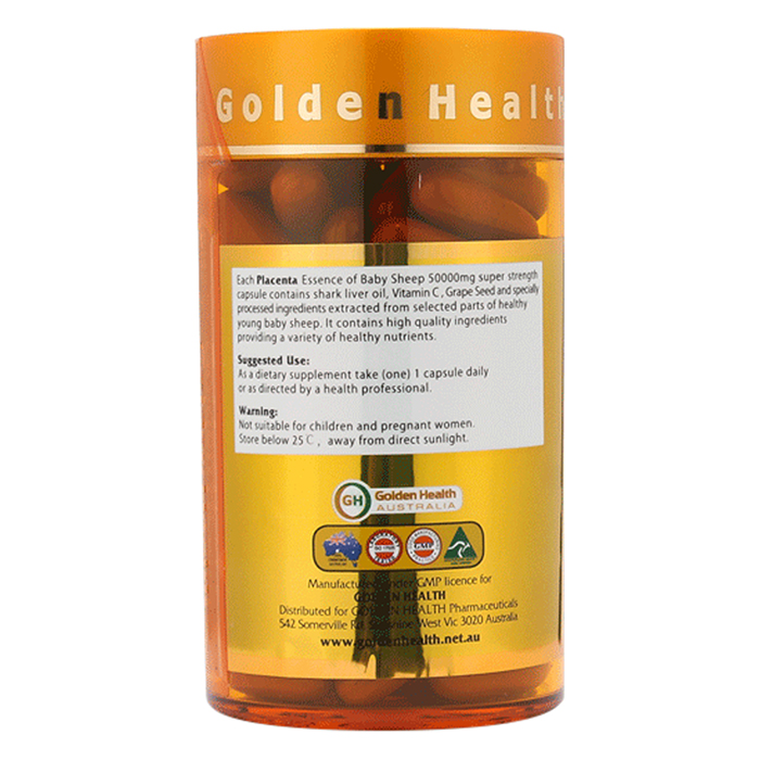 Nhau Thai Cừu Golden Health GH 50.000Mg (100 Viên)