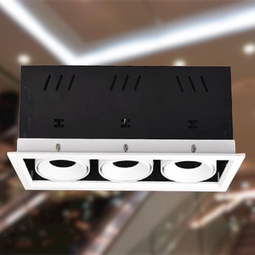 ĐÈN LED DOWNLIGHT MẶT VUÔNG BA BÓNG 3X20W MPE