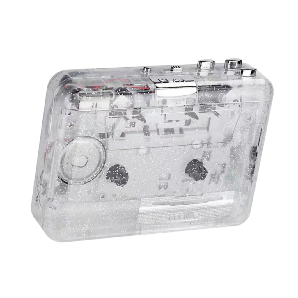 Transparent Cassette Player Cassette to MP3 Converter for Entertainment  Compact  Compact Vintage Cassette Tape Player