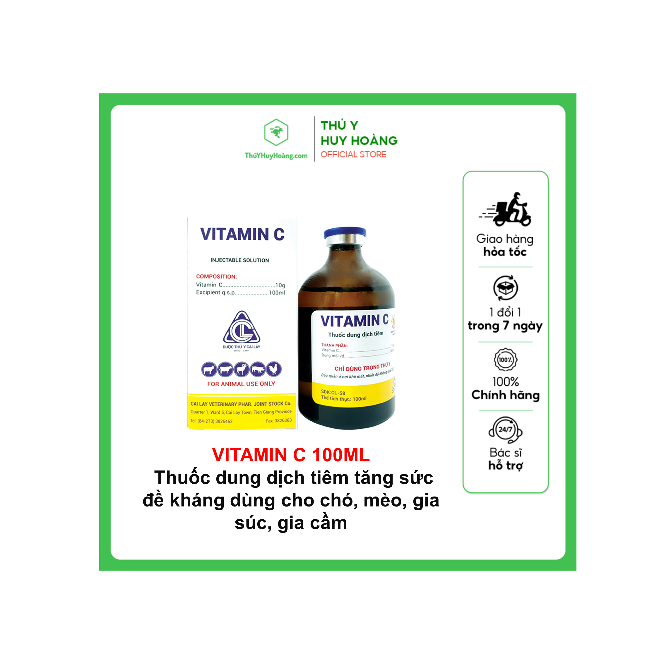 Thuốc dung dịch tiêm VITAMIN C