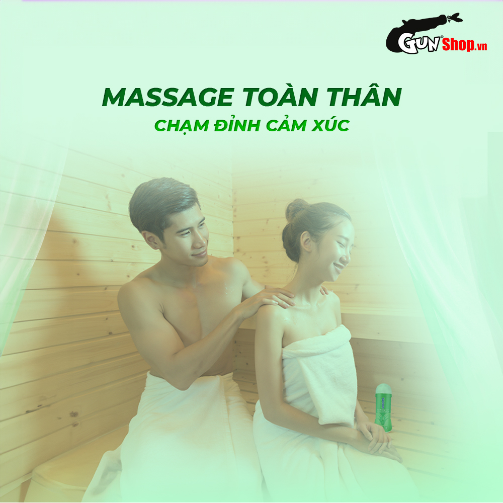 Gel bôi trơn Shell Play Massage 2 in 1 Aloe Vera - Chai 200ml