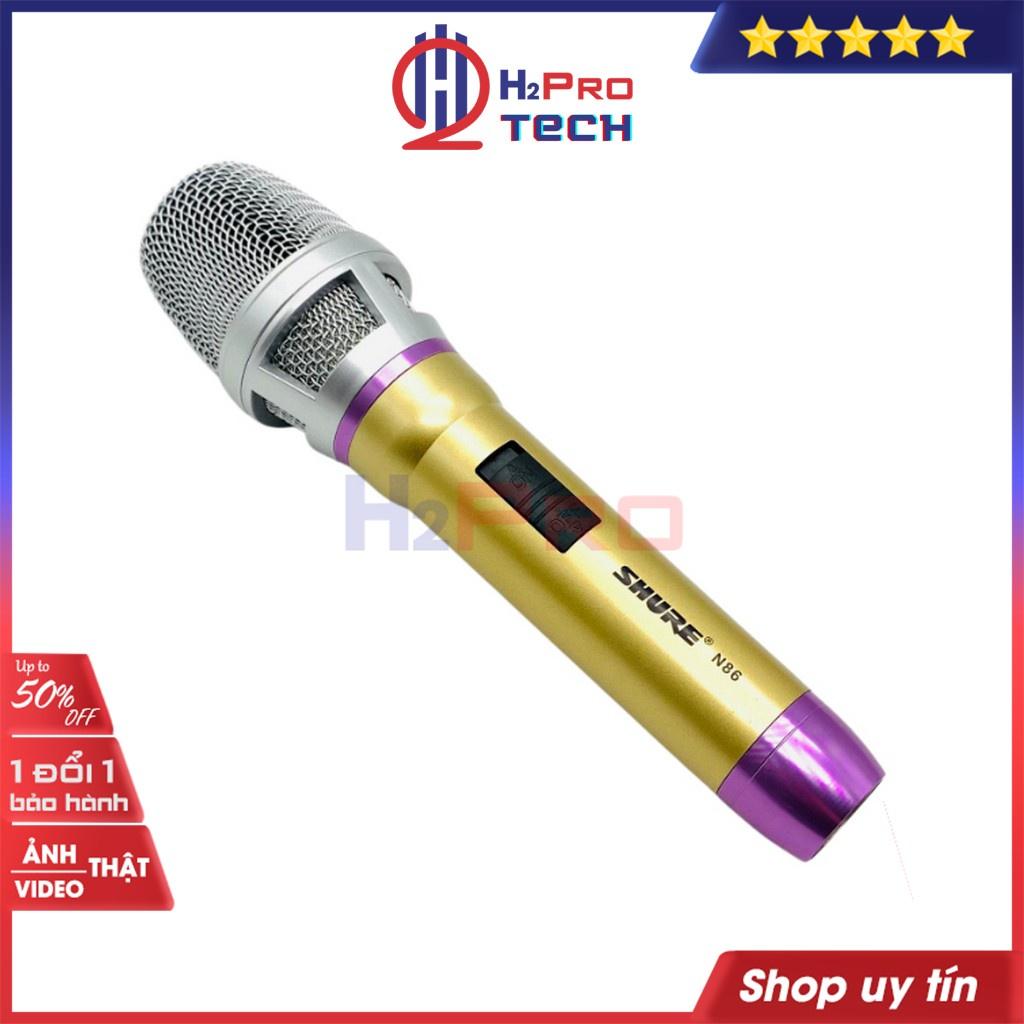 Micro karaoke có dây, micro có dây cao cấp N86 mic chắc tay hát nhẹ, tiếng hay, dây dài 7m - bh 1 năm - shop H2pro